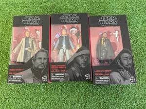 lot 187 image: Star Wars The Black Series Tobias Beckett, Rebel Trooper Soldat Rebelle & Lando Calrissian