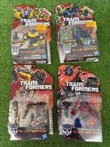lot 208 image: Transformers Fall of Cybertron - Swindle, Onslaught, Air Raid & Optimus Prime