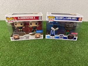 lot 214 image: Funko POP Bugs Bunny & LeBron James & D-Generation X