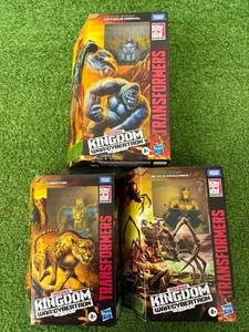 lot 219 image: Transformers Kingdom War For Cybertron Blackarachnia, Cheetor & Optimus Prime