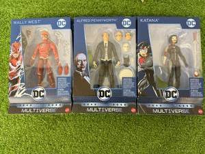 lot 224 image: DC Multiverse Wally West, Alfred Pennyworth & Katana