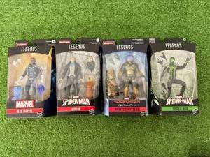 lot 228 image: Marvel Legends Blue Marvel, Morlun, Mysterio & Spider-Man