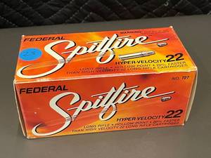 Federal Spitfire .22LR Hyper-Velocity Hollow Point Ammunition Box