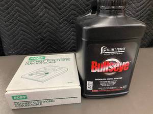 lot 22 image: RCBS Partner Electronic Powder Scale and Alliant Bullseye Smokeless Pistol Powder 18th full