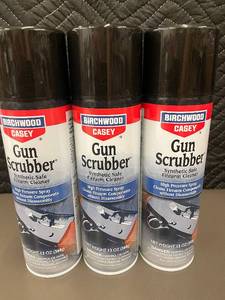 lot 32 image: Lot of 3 Birchwood Casey Gun Scrubber Firearm Cleaner 13oz Cans