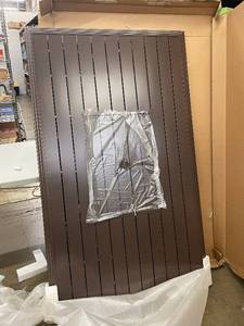 Allen + Roth Fernbrook Patio High Dining Table Top Brown Slatted 5'6"X 3'4"