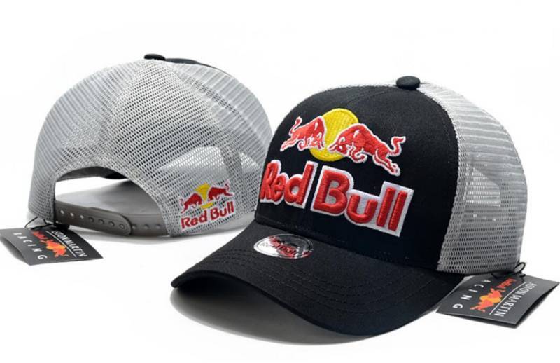 lot 4K image: Red Bull Racing Black Mesh Snapback Cap Adult OSFM - Brand New