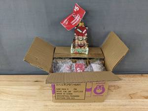 lot 180 image: 6 Christmas Luggage Ornaments, Glass - Brand New
