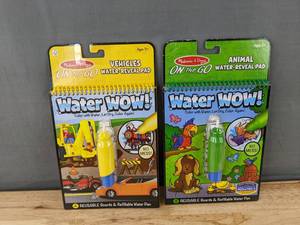 lot 186 image: Melissa & Doug Water Wow On the Go Pads Vehicles and Animals - Brand New