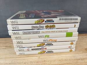 lot 46E image: 7 Nintendo Wii Games - Guitar Hero, Nerf, Wii Fit, and More C