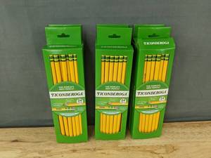 lot 206 image: 144 Ticonderoga #2 HB Pencils - Brand New