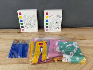 lot 209 image: Easter Watercolor Cards & Brushes Bunny Kits, Goodie Bags - Brand New