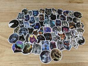 lot 226 image: 60 Wolf Stickers Assorted Designs - Brand New