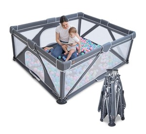lot 10C image: Alfrescool 72 Large Foldable Toddler Baby Playpen - New B