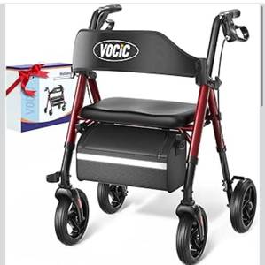 lot 998 image: VOCIC Z21 Rollator Walker, Foldable Adjustable - Brand New B