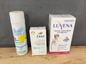 lot 253 image: Personal Care Luvena, Dove Clinical, Gillette Satin Care - Brand New
