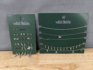 lot 273 image: Wild Fable Jewelry 5 Necklaces, 17 Pairs Pierced Earrings - Brand New