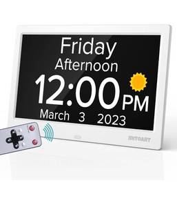 lot 276 image: Mitoart 10.1-Inch Digital Calendar Day Clock - Brand New B