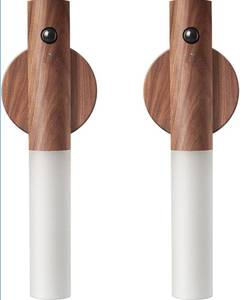 lot 279 image: LANDGOO Smart Sensor Wall Sconce, Walnut Wood - Brand New B