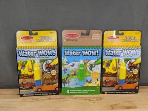 lot 312 image: 3 Melissa & Doug Water Wow On the Go Water-Reveal Pads - Brand New