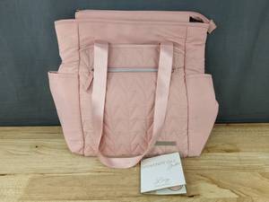 lot 348 image: Bananafish Studio Lucy Tote Diaper Bag, Pink - Brand New