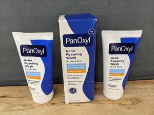 lot 354 image: 3 PanOxyl Acne Foaming Wash 5.5 oz - Brand New