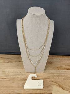 lot 48E image: A New Day Gold-Tone Multi-Strand Faux Pearl Necklace - Brand New