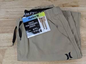 lot 83E image: Hurley Youth Performance Jogger Boys 1416 Tan, $40 Retail - Brand New