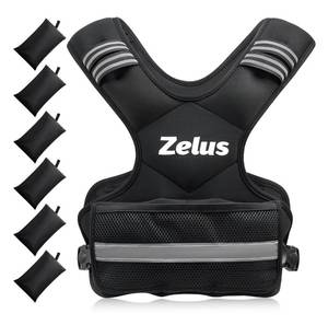 lot 81E image: Zelus Weighted Vest Adjustable with Iron Sand Weights - Brand New B