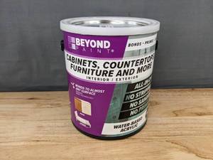 lot 97E image: Beyond Paint Bright White 1-Gal CabinetFurniture Paint - Brand New