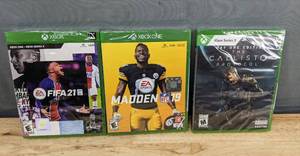 lot 16E image: 3 Xbox OneSeries X Games FIFA 21, Madden NFL 19, The Callisto Protocol - Brand New