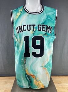lot 19D image: Brand New Uncut Gems Adam Sandler Movie Themed Jersey - Mens Size Large