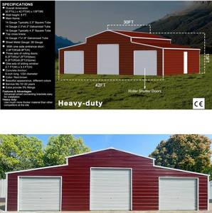 lot 2 image: New Metal Storage Shed 42FT x 30FT K4230G