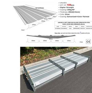 lot 3 image: 10FT Long Galvalume Corrugated Steel Panel K0311 