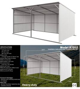 Livestock Metal Shed 20ft by 12 wide&nbsp; K1912