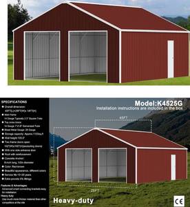 Garage Steel Barn Shed 45FT(L)x25FT(W)x 14FT(H)&nbsp; K4525G