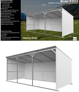 lot 18 image: Livestock Metal Shed 20FTx12FT K2512