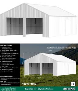 Double Garage Metal shed 23FT(W)x22(L)x13(H)&nbsp; K2223
