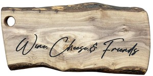 lot 042 image: Live Edge Olive Wood Wine, Cheese, & Friends Cheese Board - NO EPOXY (12 X 6 X 34 thick)