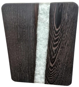 lot 036 image: African Wenge Fiber in Epoxy River Charcuterie Board (14 X 18 X 78 thick)