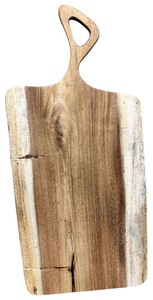 lot 033 image: Live Edge Monkeypod Charcuterie Board -Black  Finished with Osmo Top Oil- Food Safe Grade  (27.5 X 12.75 X 58 thick)