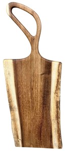 lot 032 image: Live Edge Monkeypod Charcuterie Board -Blue (31 X 11 X 78 thick)