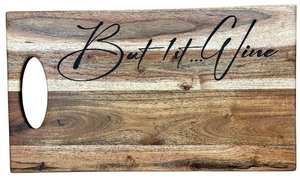 lot 041 image: Indian Rose Wood But 1st..Wine Cutting Board - NO EPOXY (16 X 9 X 12 thick)