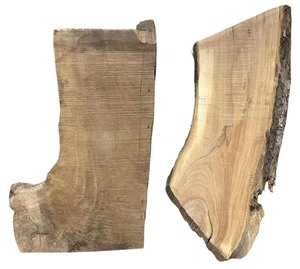 lot 075 image: Curly Black WalnutBlack Cherry X2 (16.52.25 5 58, 10.5) (81 6.5)
