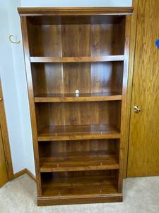 lot 134 image: Wooden Book Shelf with 5 Shelves, 35.5W x 12.25D x 72H