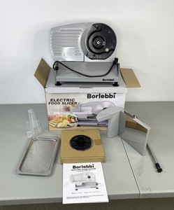 lot 345 image: Borlebbi Electric Food Slicer Model SL-518M