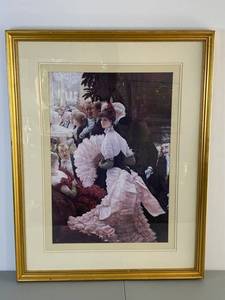 lot 352 image: James Jacques Joseph Tissot Custom Framed Print, LAmbitieuse (Political Woman)