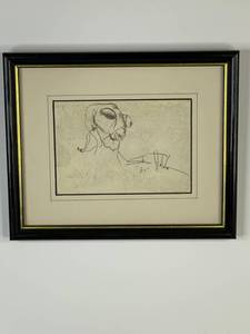 lot 424 image: Original Framed Art Signed and Dated, 11x9 Inch Frame
