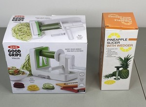 lot 433 image: OXO Spiralizer and Pineapple Slicer with Wedger