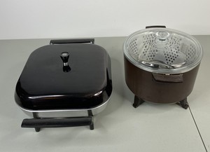 lot 437 image: Kitchen Fryer Lot - Presto Deep Fryer & Electric Skillet (2 Pieces)